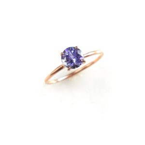 Shop Tanzanite Rings! Tanzanite Ring 14k Gold Ring, 5mm Tanzanite Ring for Women, December Birthstone Ring | Natural genuine Tanzanite rings, simple unique handcrafted gemstone rings. #rings #jewelry #shopping #gift #handmade #fashion #style #affiliate #ad