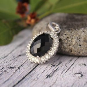 Shop Spinel Pendants! Natural Black Spinel Pendant 925 Silver-Cluster Spinel Pendant-Statement Spinel Pendant-Vintage Spinel Pendant-Black Stone Pendant-Boho styl | Natural genuine Spinel pendants. Buy crystal jewelry, handmade handcrafted artisan jewelry for women.  Unique handmade gift ideas. #jewelry #beadedpendants #beadedjewelry #gift #shopping #handmadejewelry #fashion #style #product #pendants #affiliate #ad