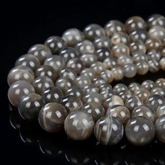 Natural Gray Sunstone Gemstone Grade Aa Round 7mm 8mm 9mm 10mm 11mm 12mm 13mm Loose Beads (d17)