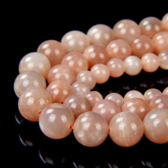 Natural Orange Sunstone Gemstone Grade Aa Round 6mm 8mm 10mm Loose Beads Bulk Lot 1,2,6,12 And 50 (a286)