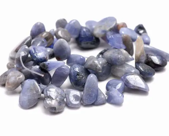 11-13mm  Tanzanite Gemstone Pebble Nugget Chip Loose Beads 15 Inch  (80001833-a27)