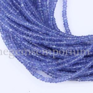 Shop Tanzanite Faceted Beads! 3.5-4.5mm Tanzanite Faceted Rondelle Beads, Tanzanite Faceted Beads, Tanzanite Rondelle Beads, Tanzanite Natural Good Quality Beads | Natural genuine faceted Tanzanite beads for beading and jewelry making.  #jewelry #beads #beadedjewelry #diyjewelry #jewelrymaking #beadstore #beading #affiliate #ad