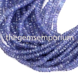 Shop Tanzanite Beads! Tanzanite Faceted Rondelle Beads, Tanzanite Faceted Beads, Tanzanite Rondelle Beads, Tanzanite Beads, Tanzanite Top Quality Beads | Natural genuine beads Tanzanite beads for beading and jewelry making.  #jewelry #beads #beadedjewelry #diyjewelry #jewelrymaking #beadstore #beading #affiliate #ad
