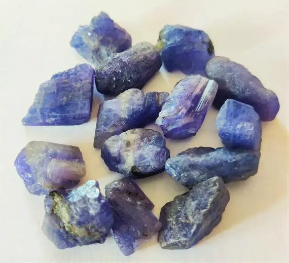 Tanzanite Crystal Raw 10 / 25 Piece Lot  Tanzanite Crystal, Natural Tanzanite Gemstone, Healing Crystal Raw,8x10, 10x12, 12x15,15x20 Mm Size
