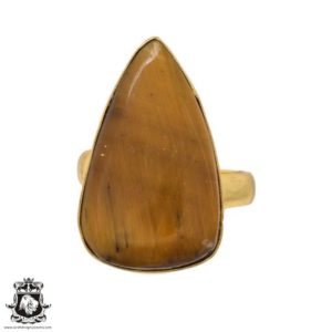 Shop Tiger Eye Rings! Size 9.5 – Size 11 Tiger's Eye Ring Meditation Ring 24K Gold Ring GPR544 | Natural genuine Tiger Eye rings, simple unique handcrafted gemstone rings. #rings #jewelry #shopping #gift #handmade #fashion #style #affiliate #ad