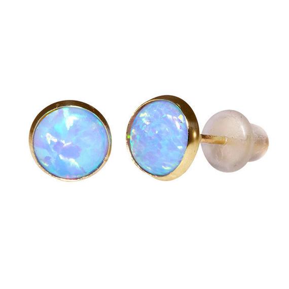 Tiny Opal Studs, 14k Gold Earrings, Fire Opal Earrings, Opal Jewelry, Statement Earrings, Dainty Gold Earrings, Handmade Earrings