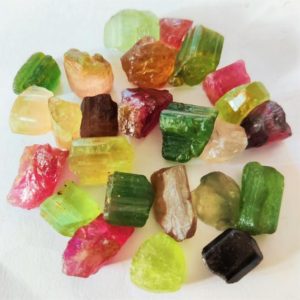 Shop Raw & Rough Tourmaline Stones! Multi Tourmaline 25 PC LOT Raw Stone, Multi Tourmaline, Natural Multi Tourmaline Healing Crystal 8×10 mm , 10×12 mm | Natural genuine stones & crystals in various shapes & sizes. Buy raw cut, tumbled, or polished gemstones for making jewelry or crystal healing energy vibration raising reiki stones. #crystals #gemstones #crystalhealing #crystalsandgemstones #energyhealing #affiliate #ad