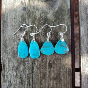 Shop Turquoise Earrings! Turquoise earrings. Silver turquoise earrings. Kingman turquoise earrings | Natural genuine Turquoise earrings. Buy crystal jewelry, handmade handcrafted artisan jewelry for women.  Unique handmade gift ideas. #jewelry #beadedearrings #beadedjewelry #gift #shopping #handmadejewelry #fashion #style #product #earrings #affiliate #ad