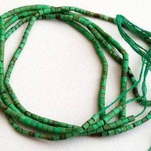 Shop Turquoise Rondelle Beads! 1.5-2.5mm Afghanistan Turquoise Beads, 12 Inches Green Colored Turquoise Tube Rondelles For Jewelry (1Strand To 10Strands Options) – DVP6 | Natural genuine rondelle Turquoise beads for beading and jewelry making.  #jewelry #beads #beadedjewelry #diyjewelry #jewelrymaking #beadstore #beading #affiliate #ad
