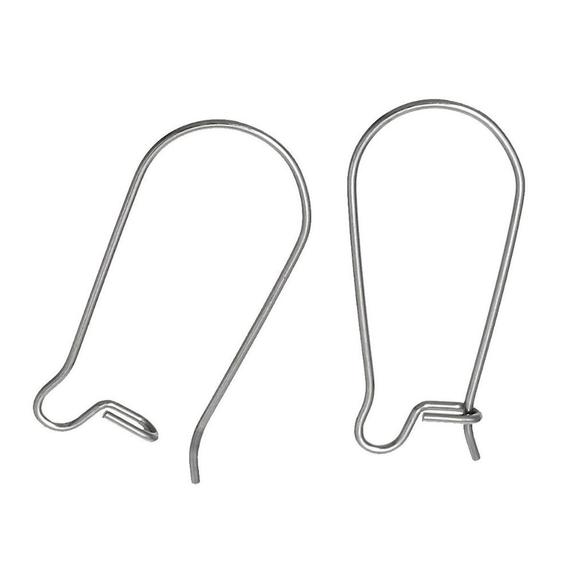 U Pick 10pcs Real 925 Sterling Silver Kidney Earring Hook 18mm Long Ear Wire (wire 21/20/19 Gauge) For Diy Drop Earrings Jewelry Making