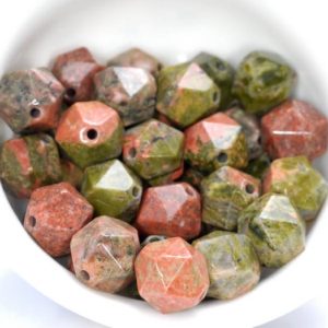 Shop Unakite Faceted Beads! 6MM Unakite Beads Star Cut Faceted Grade AAA Genuine Natural Gemstone Loose Beads 14.5" LOT 1,3,5,10 and 50 (80005149-M16) | Natural genuine faceted Unakite beads for beading and jewelry making.  #jewelry #beads #beadedjewelry #diyjewelry #jewelrymaking #beadstore #beading #affiliate #ad