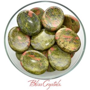 1 UNAKITE PALM Stone Healing Crystal and Stone of Vision Scrying Thumb Stone #UP04 | Natural genuine stones & crystals in various shapes & sizes. Buy raw cut, tumbled, or polished gemstones for making jewelry or crystal healing energy vibration raising reiki stones. #crystals #gemstones #crystalhealing #crystalsandgemstones #energyhealing #affiliate #ad