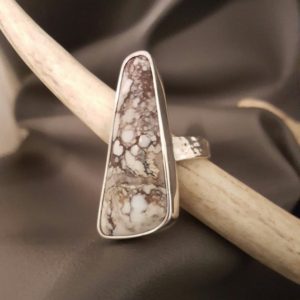 Shop Magnesite Rings! Wild Horse Magnesite Ring in Sterling Silver | Natural genuine Magnesite rings, simple unique handcrafted gemstone rings. #rings #jewelry #shopping #gift #handmade #fashion #style #affiliate #ad