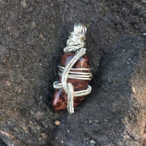 Shop Tiger Iron Jewelry! Wire Wrapped Tiger Iron Pendant, Handmade Gemstone Pendant | Natural genuine Tiger Iron jewelry. Buy crystal jewelry, handmade handcrafted artisan jewelry for women.  Unique handmade gift ideas. #jewelry #beadedjewelry #beadedjewelry #gift #shopping #handmadejewelry #fashion #style #product #jewelry #affiliate #ad