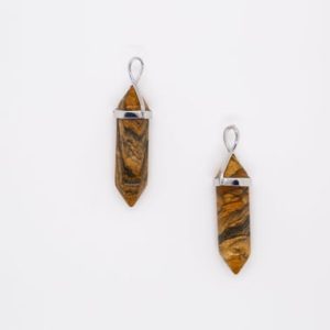 Shop Picture Jasper Pendants! 1 x Crystal Point Pendant – Picture Jasper With Silver Plated Bail | Natural genuine Picture Jasper pendants. Buy crystal jewelry, handmade handcrafted artisan jewelry for women.  Unique handmade gift ideas. #jewelry #beadedpendants #beadedjewelry #gift #shopping #handmadejewelry #fashion #style #product #pendants #affiliate #ad