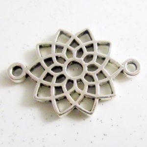 Shop Jewelry Connectors! 10 Yoga Sahasrara Antique Silver Connectors, 20x14mm Sahasrara Connectors, Jewelry Making Supplies  G1616 | Shop jewelry making and beading supplies, tools & findings for DIY jewelry making and crafts. #jewelrymaking #diyjewelry #jewelrycrafts #jewelrysupplies #beading #affiliate #ad
