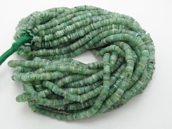Emerald Smooth Tyre Shape Beads/wheel/coin/button/16inches Strand/wholesale Price/new Arrival/pme-t1