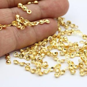 Shop Bead Tips & Knot Covers! 24 k Shiny Gold Clamshell Bead Tip, Gold Plated Bead Tips – GLD2 | Shop jewelry making and beading supplies, tools & findings for DIY jewelry making and crafts. #jewelrymaking #diyjewelry #jewelrycrafts #jewelrysupplies #beading #affiliate #ad