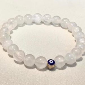 AAA Natural Selenite Bracelet anxiety crystal healing jewelry protection Beaded mala beads meditation Crown Chakra Reiki Yoga Mala for women | Natural genuine Gemstone bracelets. Buy crystal jewelry, handmade handcrafted artisan jewelry for women.  Unique handmade gift ideas. #jewelry #beadedbracelets #beadedjewelry #gift #shopping #handmadejewelry #fashion #style #product #bracelets #affiliate #ad