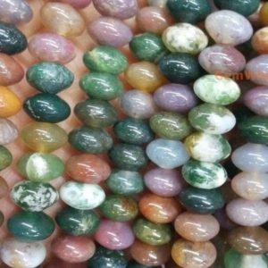 15.5" 8x5mm Indian agate rondelle beads, Indian agate disc beads, Indian agate roundel beads 8x5mm, multi color agate,nice quality GJSY | Natural genuine rondelle Agate beads for beading and jewelry making.  #jewelry #beads #beadedjewelry #diyjewelry #jewelrymaking #beadstore #beading #affiliate #ad