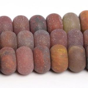 Shop Agate Rondelle Beads! 8x5MM Matte Ocean Fossil Agate Beads Grade AAA Genuine Natural Gemstone Rondelle Loose Beads 15"/7.5" Bulk Lot Options (108672) | Natural genuine rondelle Agate beads for beading and jewelry making.  #jewelry #beads #beadedjewelry #diyjewelry #jewelrymaking #beadstore #beading #affiliate #ad