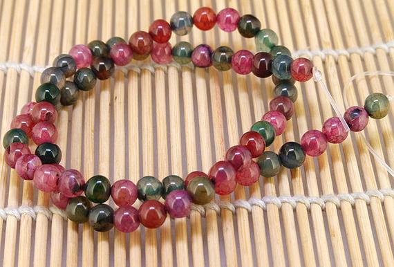 Rainbow Agate Beads: 6mm Round Gemstone Strand (15.5")