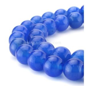 U Pick 1 Strand/15" AAA Natural Blue Agate 4mm 6mm 8mm 10mm Healing Gemstone Round Beads for Bracelet Necklace Earrings Jewelry Making | Natural genuine beads Gemstone beads for beading and jewelry making.  #jewelry #beads #beadedjewelry #diyjewelry #jewelrymaking #beadstore #beading #affiliate #ad
