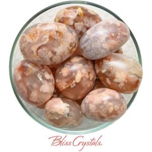 Shop Agate Shapes! 1 Flower Agate Pebble Large Polished Palm Stone for Relaxation Stress Relief Madagascar #FA08 | Natural genuine stones & crystals in various shapes & sizes. Buy raw cut, tumbled, or polished gemstones for making jewelry or crystal healing energy vibration raising reiki stones. #crystals #gemstones #crystalhealing #crystalsandgemstones #energyhealing #affiliate #ad
