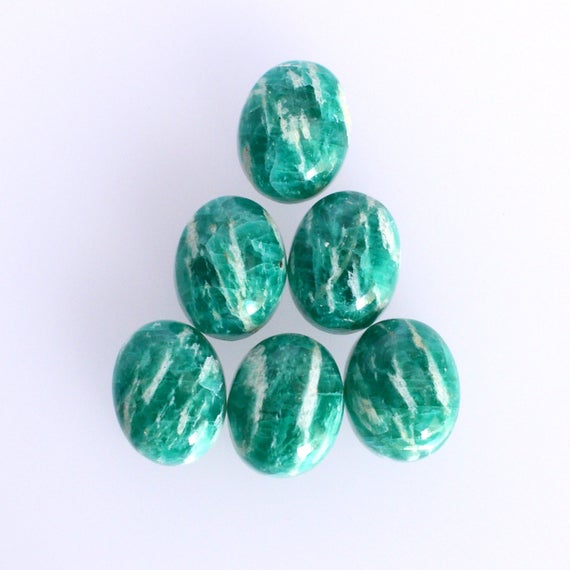 Amazonite Cabochon Gemstone Natural 3x5 Mm To 20x30mm Oval Shape Smooth Amazonite Loose Gemstones Lot For Earring Pendant And Jewelry Making