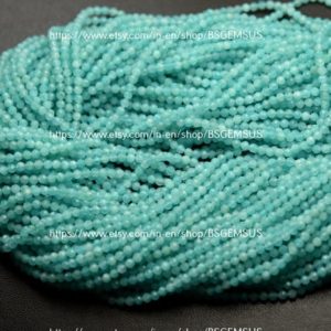 Shop Amazonite Faceted Beads! 13 Inch Strand,Finist Quality,Natural Amazonite Faceted Rondelles Beads. 2.5mm | Natural genuine faceted Amazonite beads for beading and jewelry making.  #jewelry #beads #beadedjewelry #diyjewelry #jewelrymaking #beadstore #beading #affiliate #ad