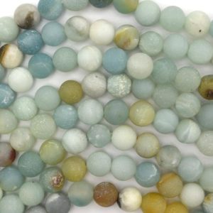 Shop Amazonite Round Beads! Natural Matte Multicolor Amazonite Round Beads 15" Strand 4mm 6mm 8mm 10mm 12mm | Natural genuine round Amazonite beads for beading and jewelry making.  #jewelry #beads #beadedjewelry #diyjewelry #jewelrymaking #beadstore #beading #affiliate #ad
