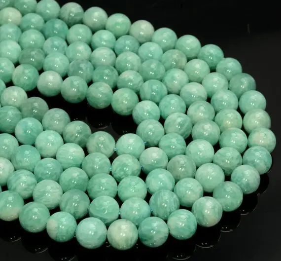 Peruvian Amazonite Gemstone Grade Aaa Round 6mm 8mm 10mm Loose Beads Bulk Lot 1,2,6,12 And 50 (a270)