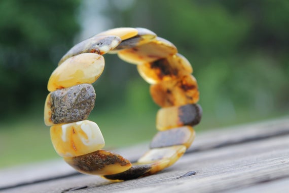 Amber Cuff Bracelet Natural Jewelry