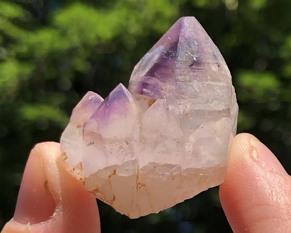 Brandberg Amethyst Crystal Cluster With Red Hematite From Erongo Region Of Namibia, Mineral Specimen, Bright Purple #10