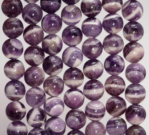Dogtooth Chevron Amethyst Gemstone Grade Aaa Round 6mm 8mm 10mm Loose Beads  Bulk Lot 1,2,6,12 And 50 (a253)