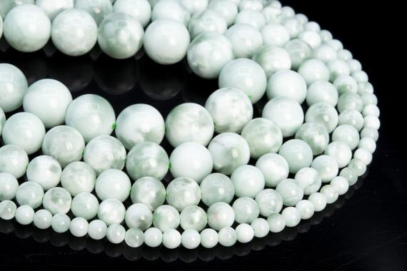 Genuine Natural Green Angelite Loose Beads Round Shape 6mm 8mm 10mm 12mm
