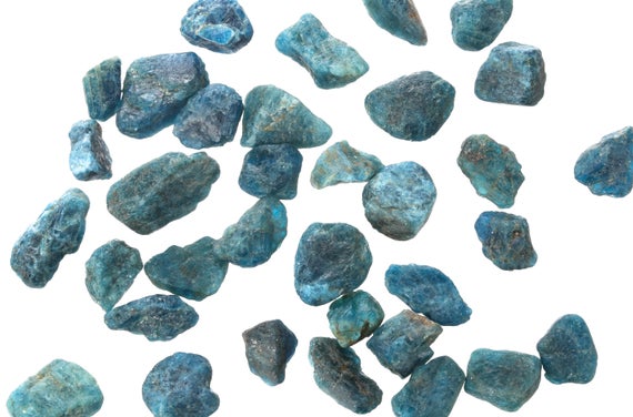 Small Raw Blue Apatite Pieces, Rough Natural Apatite, Apatite Chips, Undrilled Apatite, Bulk Apatite Crystal, Treatedapatite001