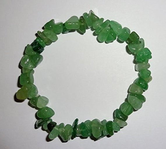 Natural Aventurine Crystal Healing Chip Gemstone Energy Stretch Bracelet -  All Gems Are 100% Natural Aa Quality