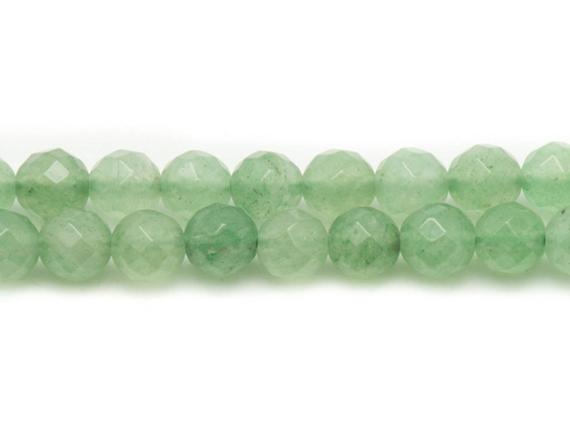 10pc - Perles De Pierre - Aventurine Verte Boules Facettées 6mm   4558550038142