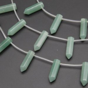 Shop Aventurine Necklaces! Natural Green Aventurine Faceted Point Beads,For Necklace Beads,Jewelry Point Beads,Top Drilled Point Beads,8X12MM Gemstone Point DIY Beads. | Natural genuine Aventurine necklaces. Buy crystal jewelry, handmade handcrafted artisan jewelry for women.  Unique handmade gift ideas. #jewelry #beadednecklaces #beadedjewelry #gift #shopping #handmadejewelry #fashion #style #product #necklaces #affiliate #ad