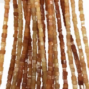 4x4mm Yellow Aventurine Cube Beads, Gemstone Beads, Wholesale Beads | Natural genuine other-shape Gemstone beads for beading and jewelry making.  #jewelry #beads #beadedjewelry #diyjewelry #jewelrymaking #beadstore #beading #affiliate #ad