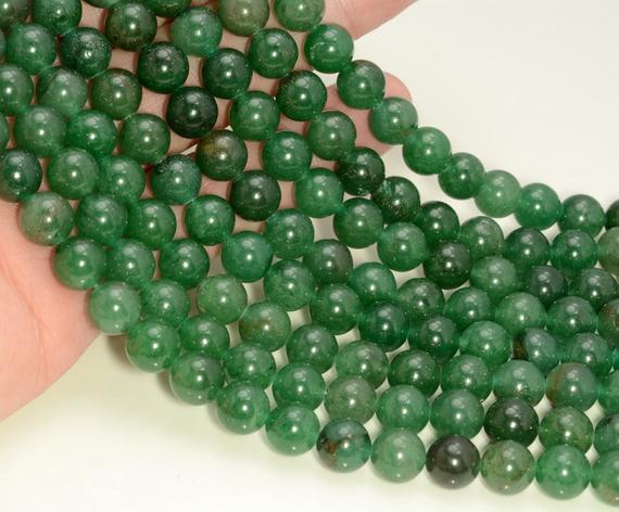 Green Genuine Aventurine Gemstone Grade Aaa Round 6mm 8mm 10mm Loose Beads 15 Inch Full Strand Bulk Lot 1,2,6,12 And 50 (a274)