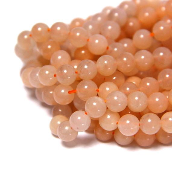 Peach Aventurine Round Beads 6mm 8mm Genuine Peach Gemstone A Quality Aventurine Mala Beads Healing Yoga Meditation Jewelry Supplies