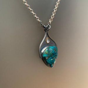 Shop Azurite Necklaces! Azurite Necklace | Natural genuine Azurite necklaces. Buy crystal jewelry, handmade handcrafted artisan jewelry for women.  Unique handmade gift ideas. #jewelry #beadednecklaces #beadedjewelry #gift #shopping #handmadejewelry #fashion #style #product #necklaces #affiliate #ad