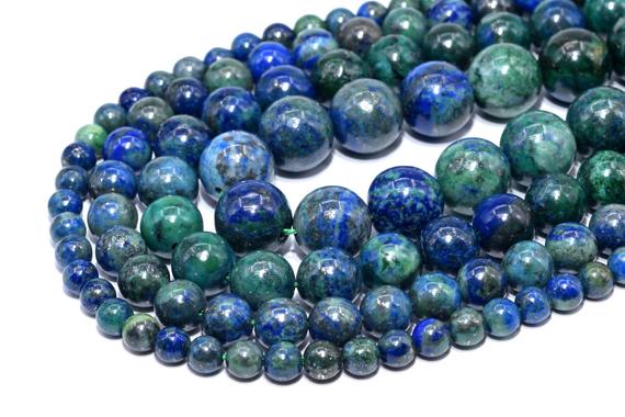Azurite Beads Grade Aaa Gemstone Round Loose Beads 4mm 6mm 8mm 10mm Bulk Lot Options