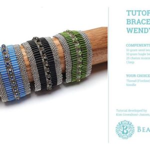 Shop Learn Beading - Books, Kits & Tutorials! Beading Tutorial Bracelet Wendy English PDF file | Shop jewelry making and beading supplies, tools & findings for DIY jewelry making and crafts. #jewelrymaking #diyjewelry #jewelrycrafts #jewelrysupplies #beading #affiliate #ad