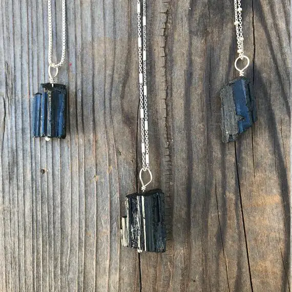 Chakra Jewelry / Tourmaline / Black Tourmaline / Tourmaline Necklace / Tourmaline Pendant / Black Tourmaline Jewelry / Sterling Silver