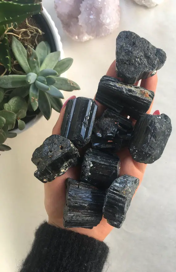 Black Tourmaline, Black Schorl, Raw Black Tourmaline, Rough Tourmaline, Raw Tourmaline , Raw Black Tourmaline Crystal