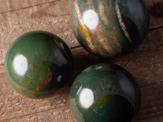 Heliotrope Bloodstone Crystal Sphere - Extra Large - Crystal Ball,  Housewarming Gift, Home Decor, E0957