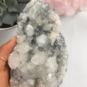 Shop Raw & Rough Blue Chalcedony Stones! Apophyllite and Blue Chalcedony Cluster, Raw Apophyllite, Raw Chalcedony, Blue Chalcedony, Apophyllite cluster, Crystal Healing | Natural genuine stones & crystals in various shapes & sizes. Buy raw cut, tumbled, or polished gemstones for making jewelry or crystal healing energy vibration raising reiki stones. #crystals #gemstones #crystalhealing #crystalsandgemstones #energyhealing #affiliate #ad